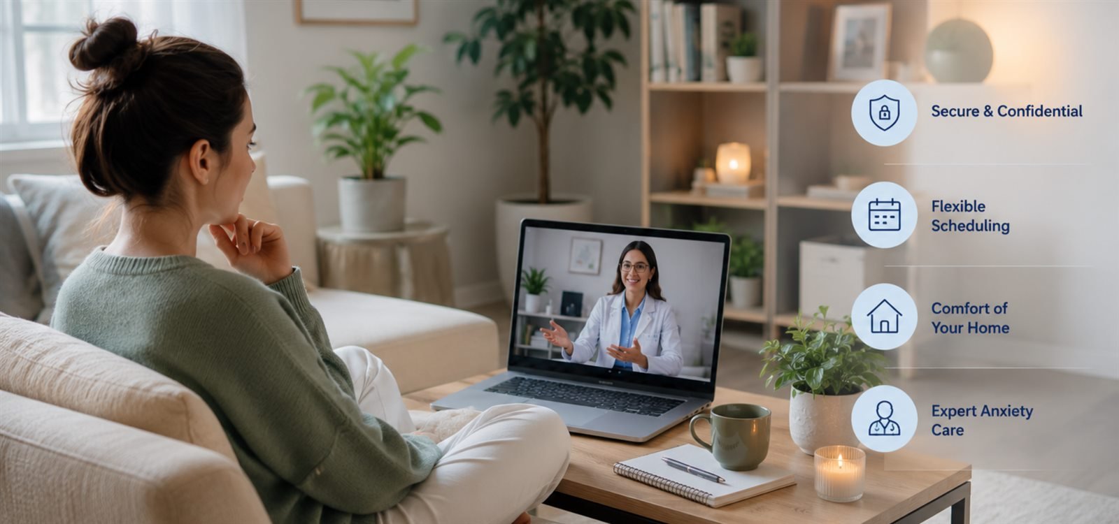 Secure online telepsychiatry appointment in Boston